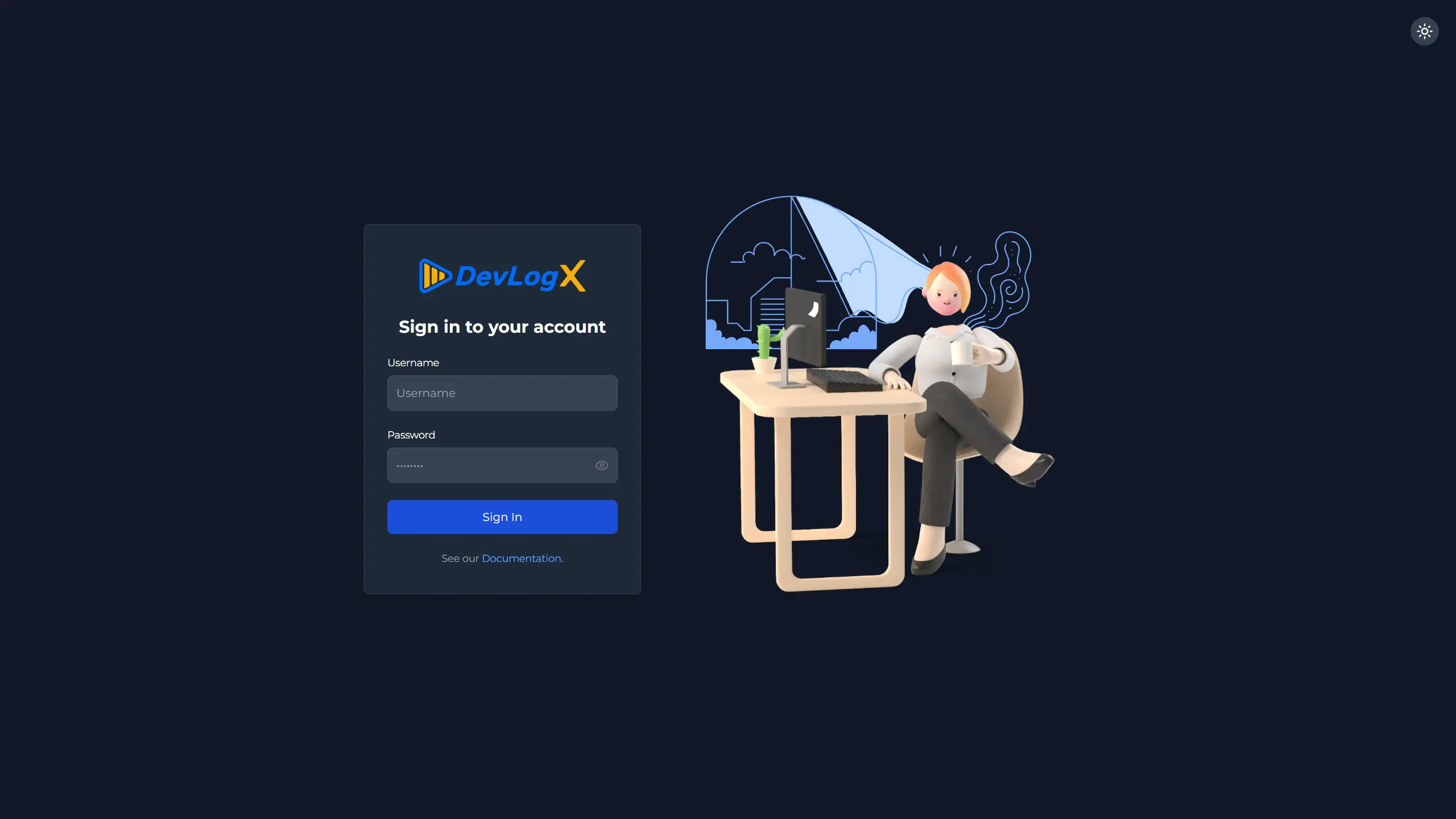 DevLogX application logging dashboard preview