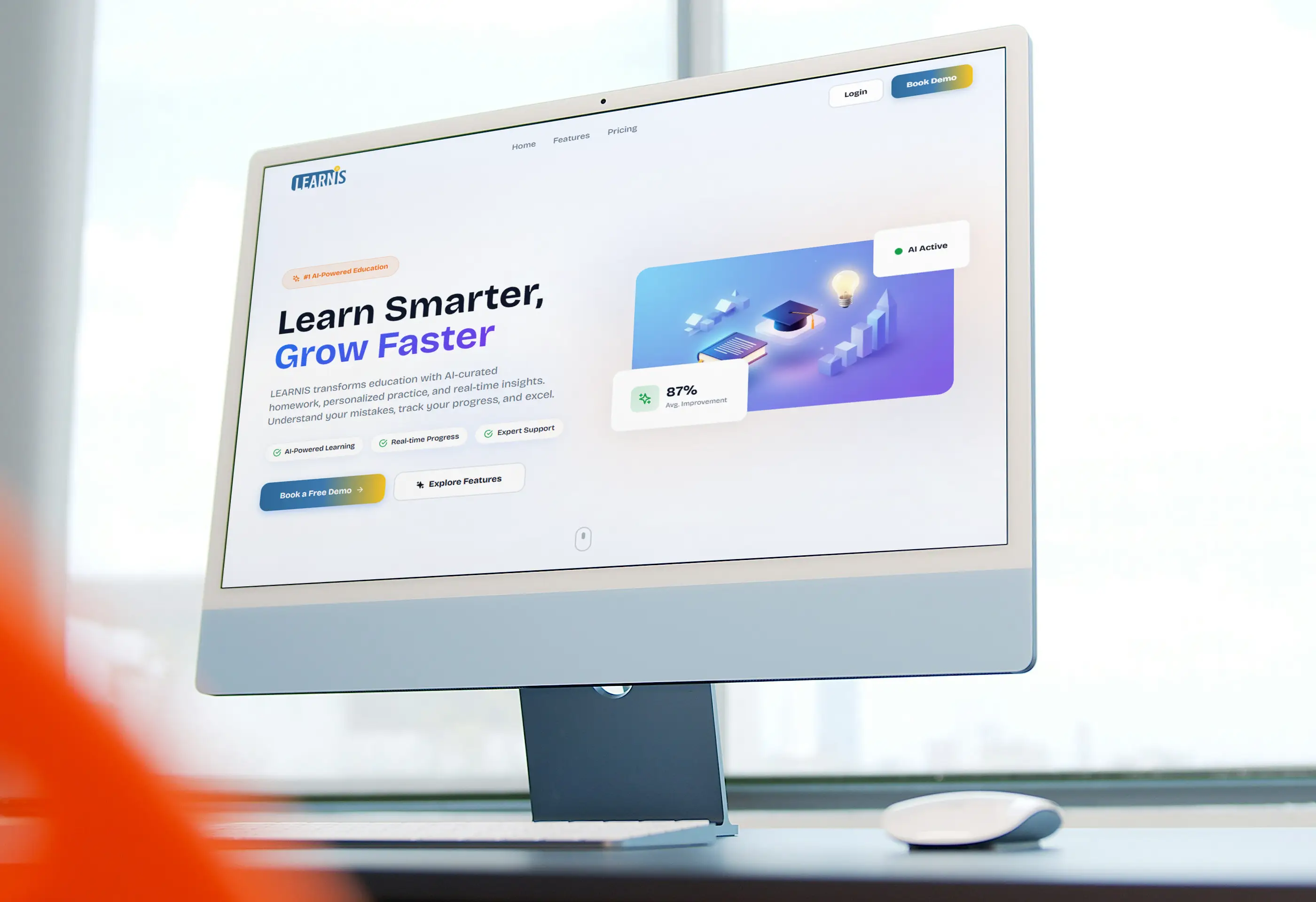 Learnis AI-powered learning and assessment platform login screen